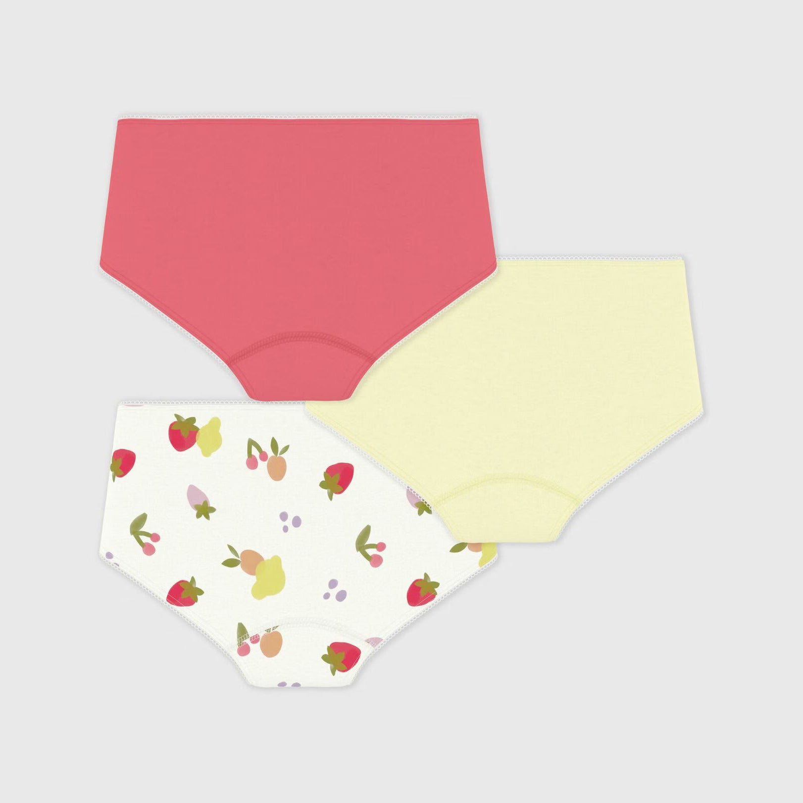 Girls Multicolor Cotton Underwear Set(3 Pack)