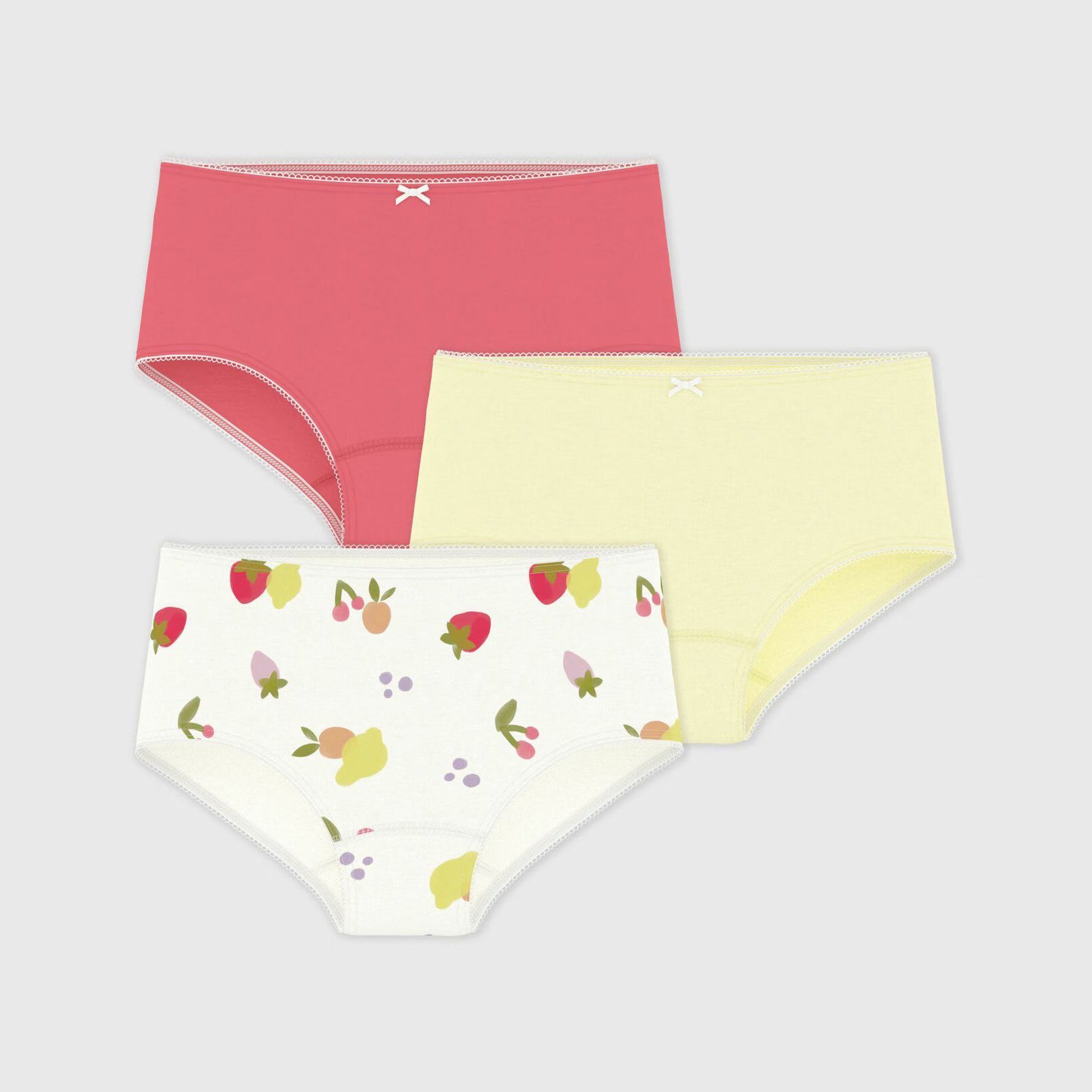 Girls Multicolor Cotton Underwear Set(3 Pack)