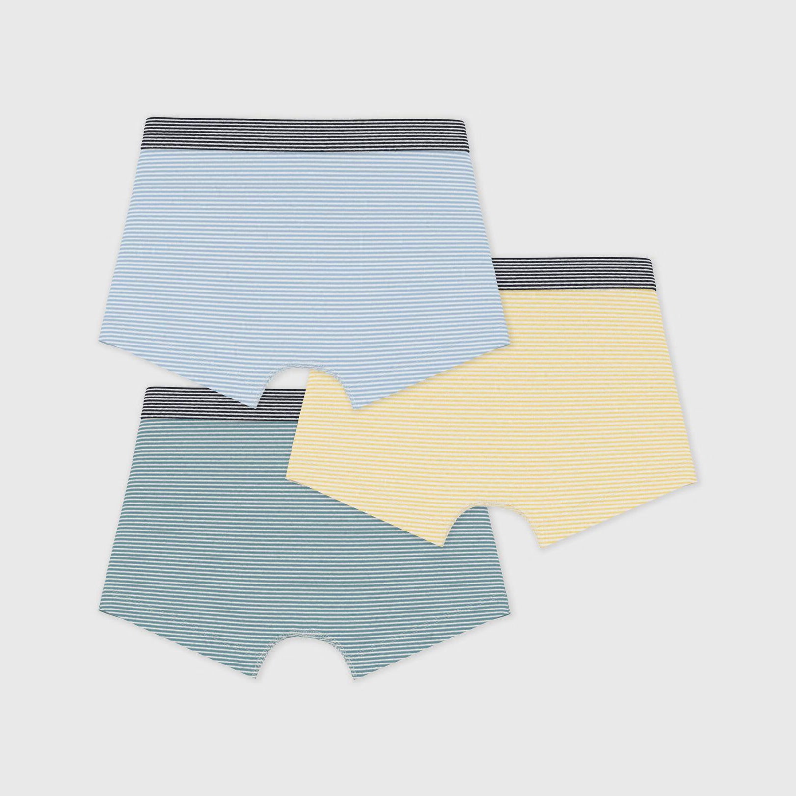 Boys Tricolor Cotton Underwear Set(3 Pack)