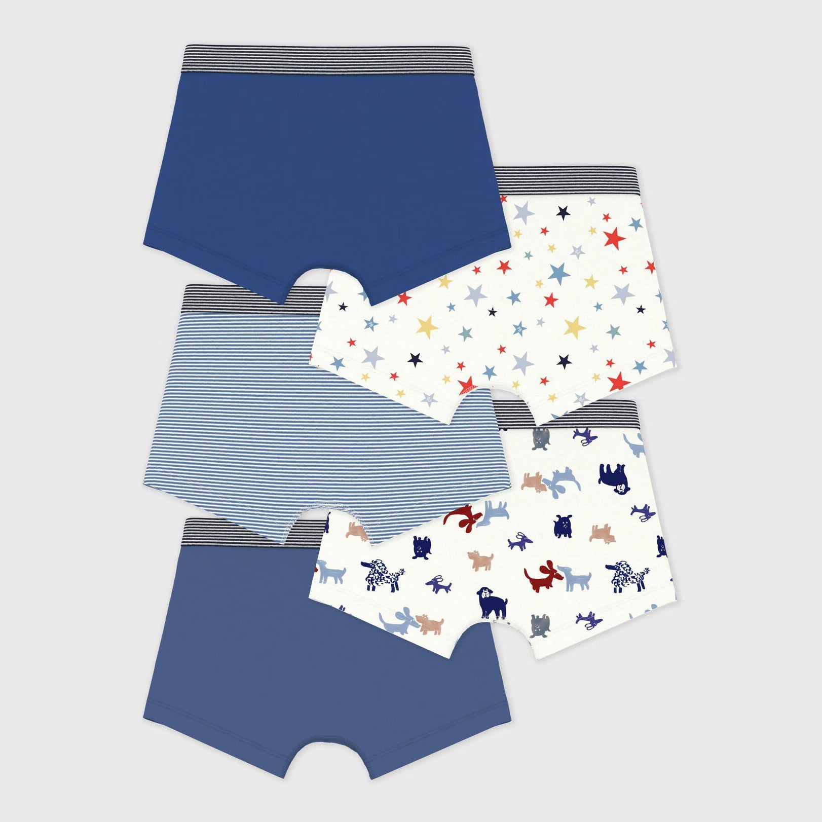 Boys Multicolor Cotton Underwear Set(5 Pack)