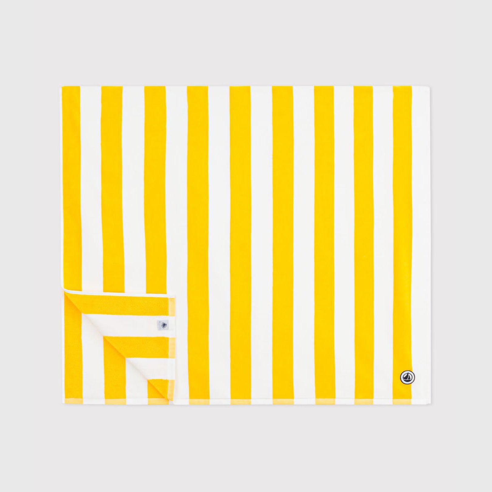 Yellow Stripes Terry Cotton Beach Towel(90 x 150cm)