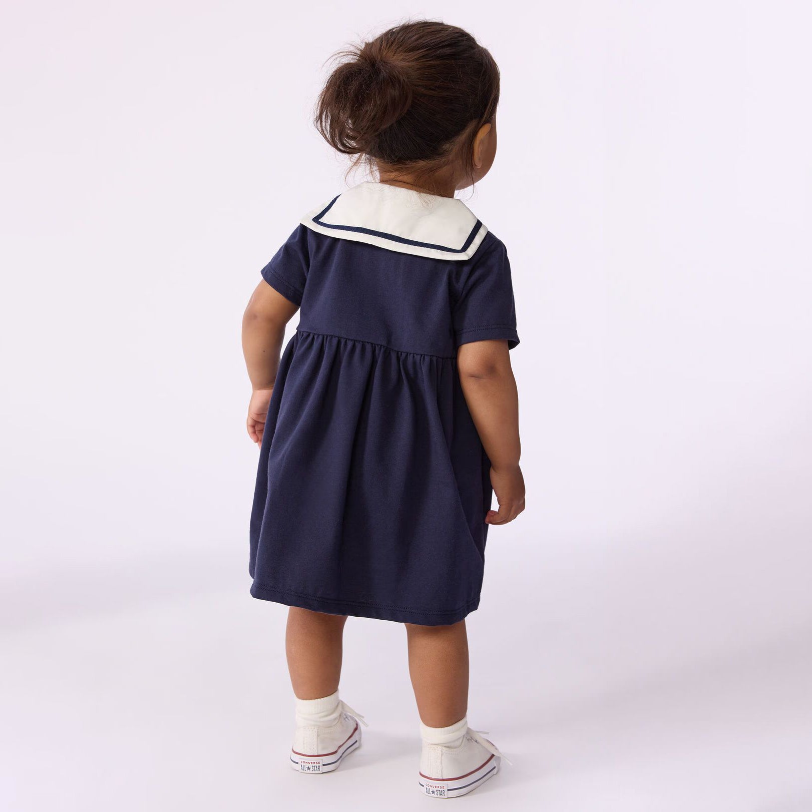 Baby Girls Navy Cotton Dress