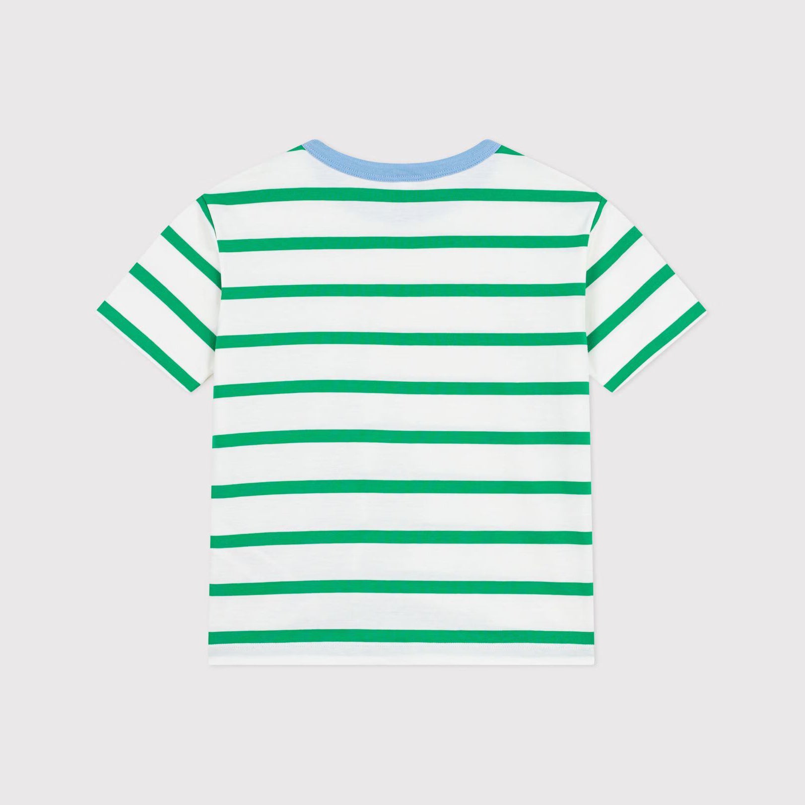 Boys & Girls Green Stripes Cotton T-Shirt