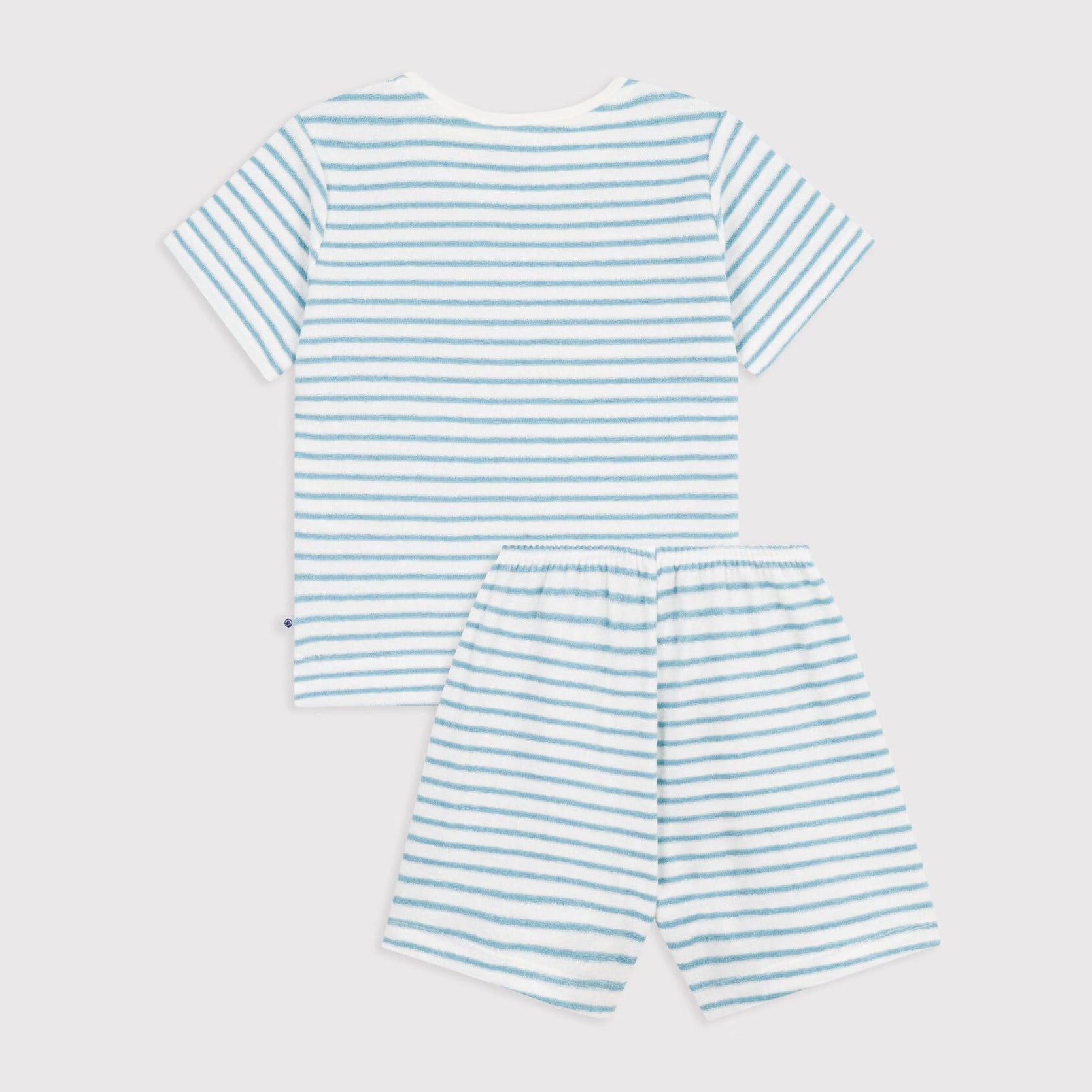 Boys Light Blue Stripes Cotton Nightwear Set