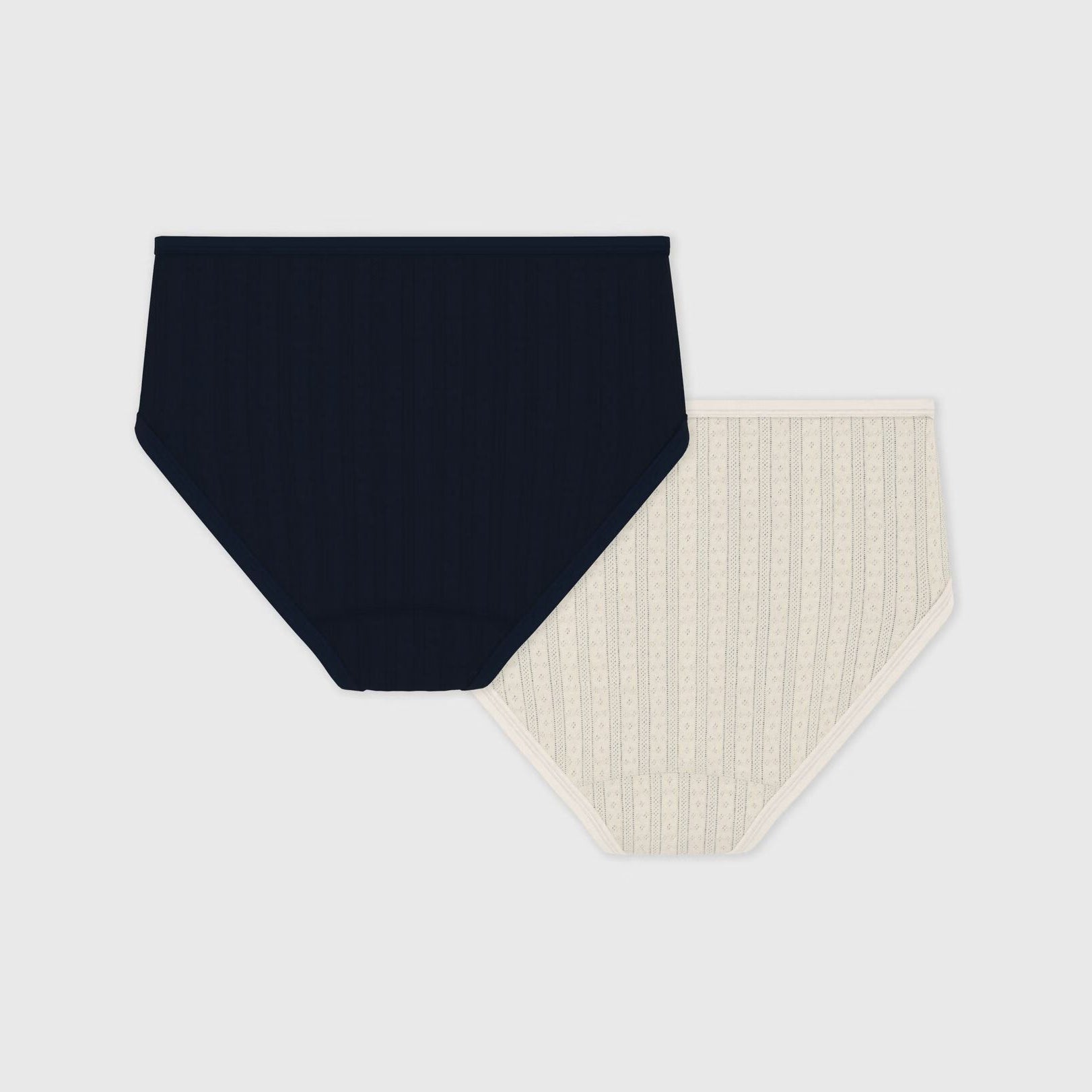 Women Beige & Navy Cotton Underwear Set(2 Pack)