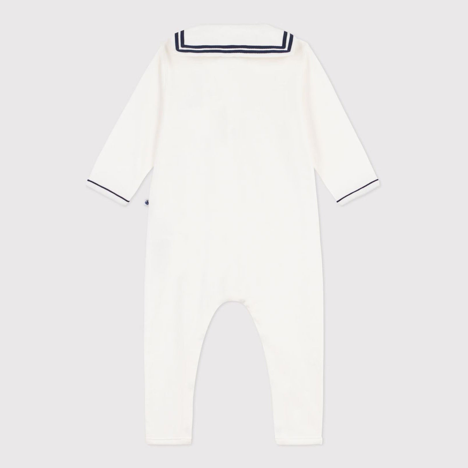 Baby Boys & Girls White Cotton Babysuit