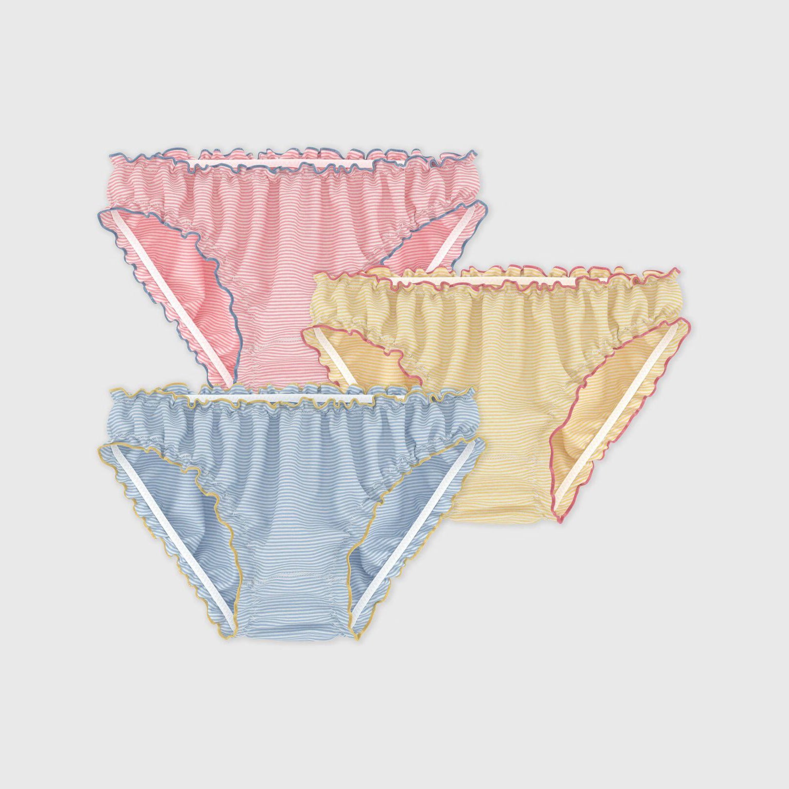 Girls Multicolor Cotton Underwear Set(3 Pack)