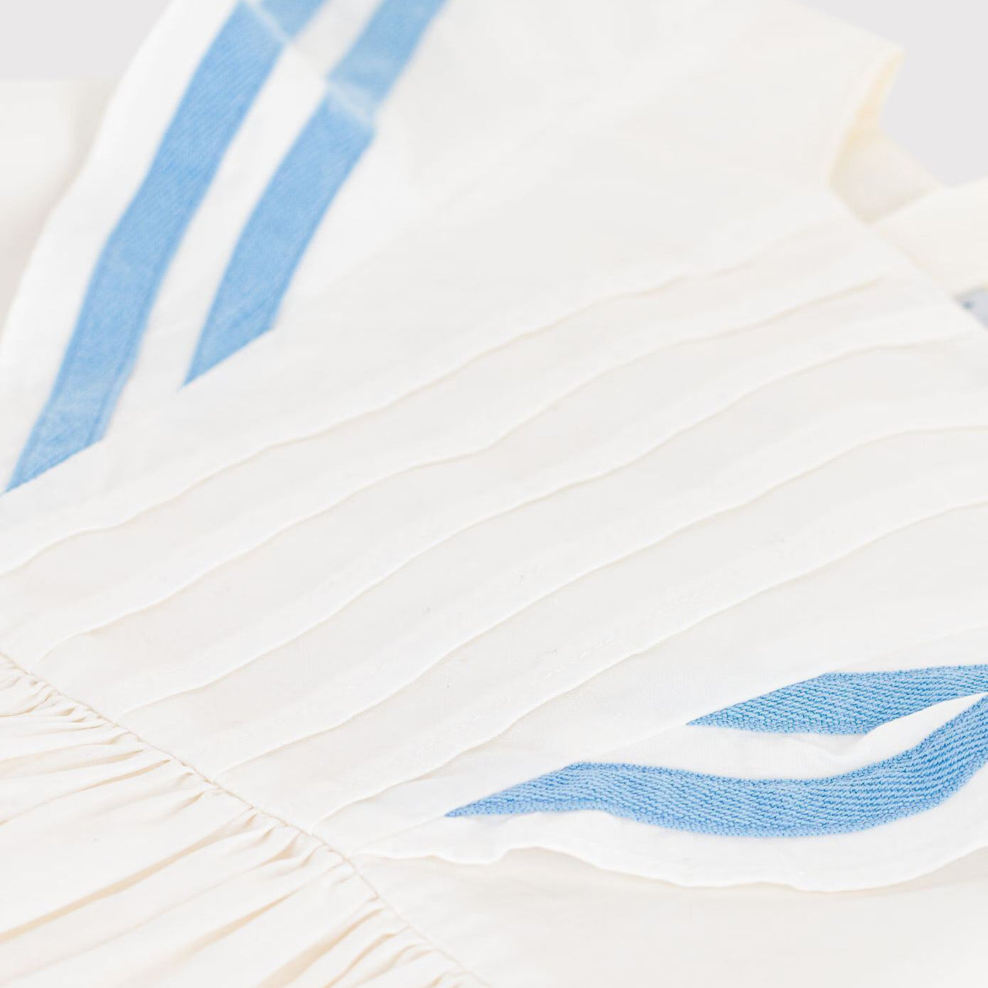 Girls White Ruffled Cotton Dress