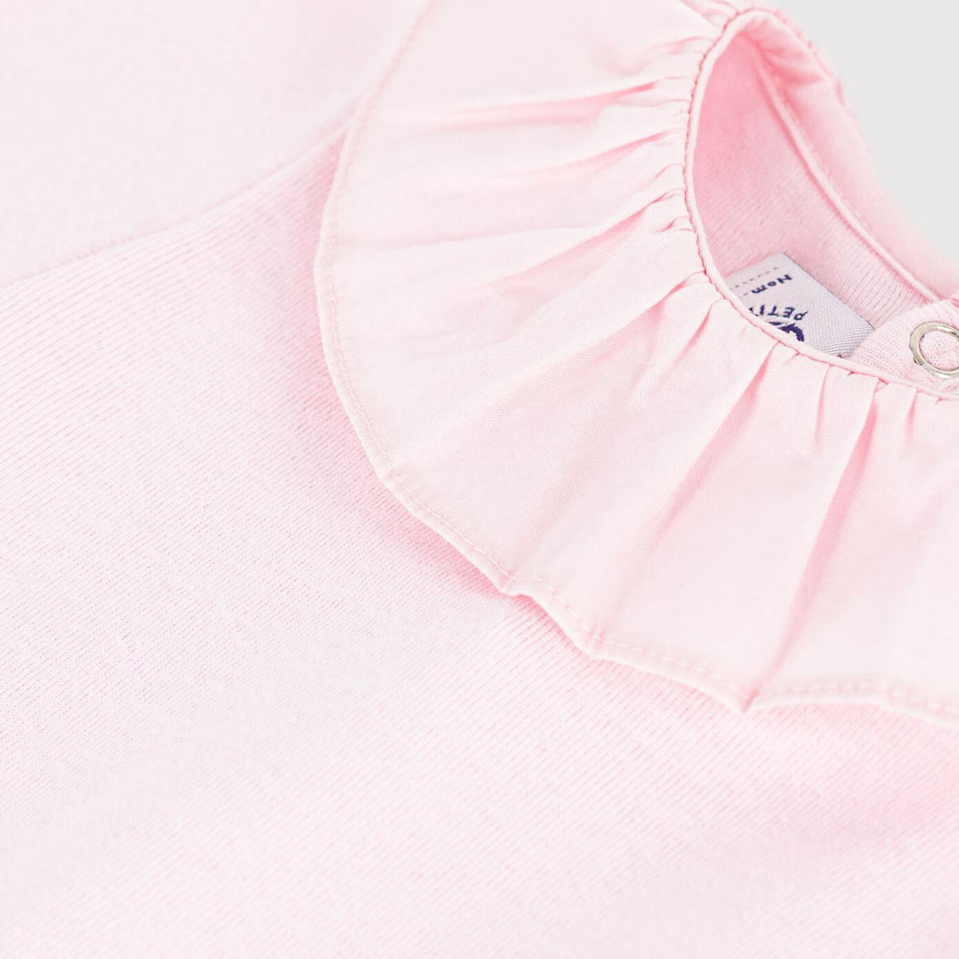 Baby Girls Light Pink Cotton Babysuit