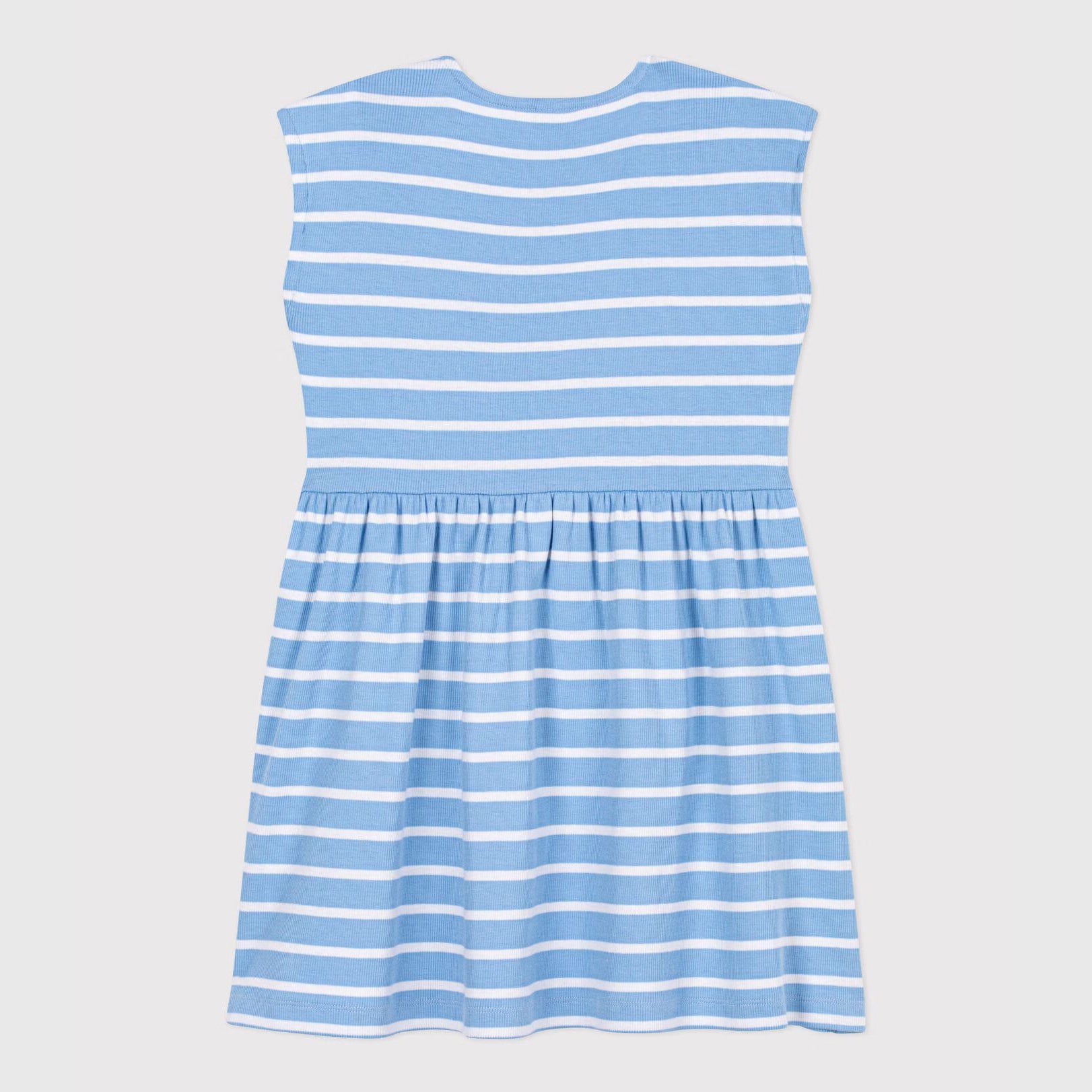Girls Blue Stripes Cotton Dress