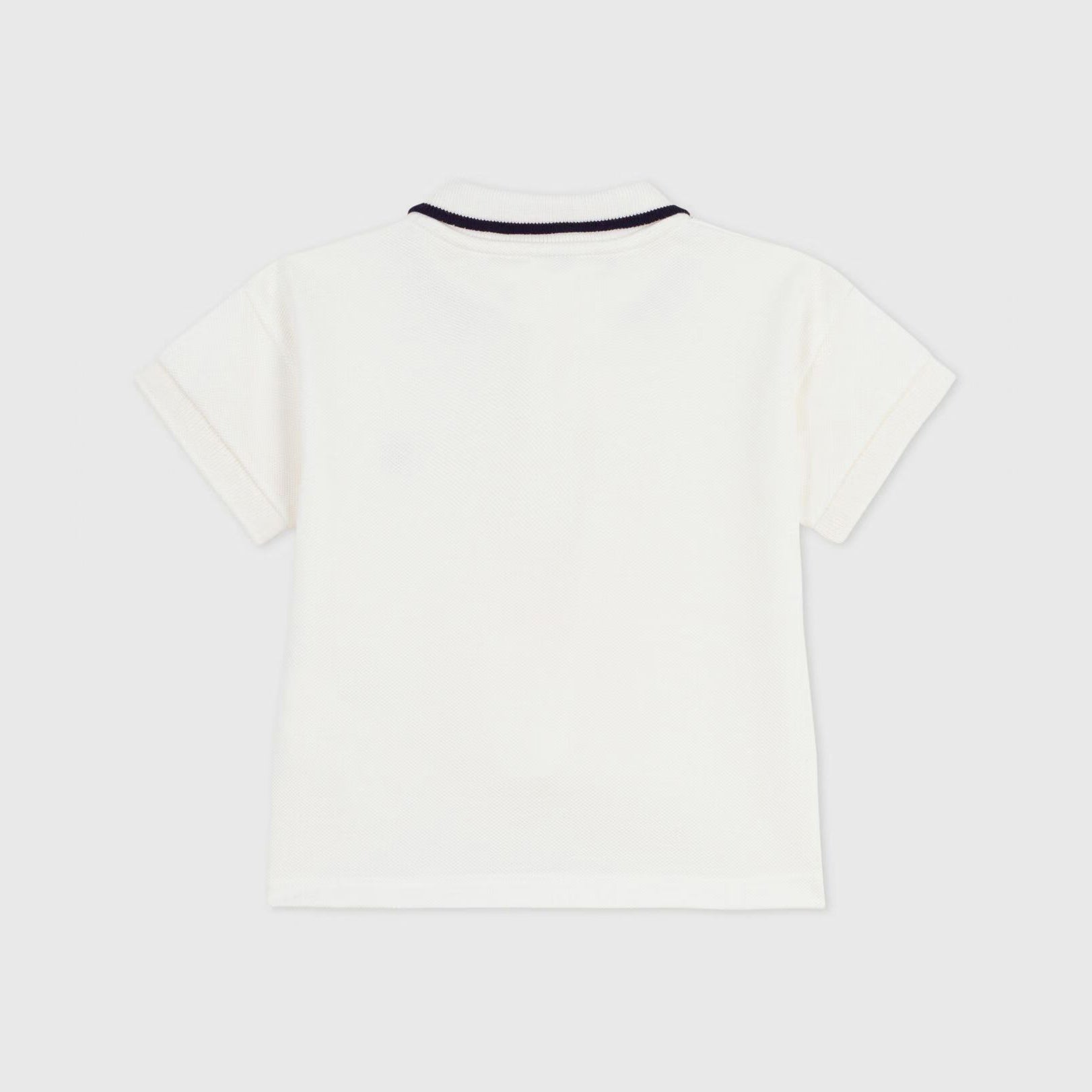 Baby Boys White Cotton Polo Shirt