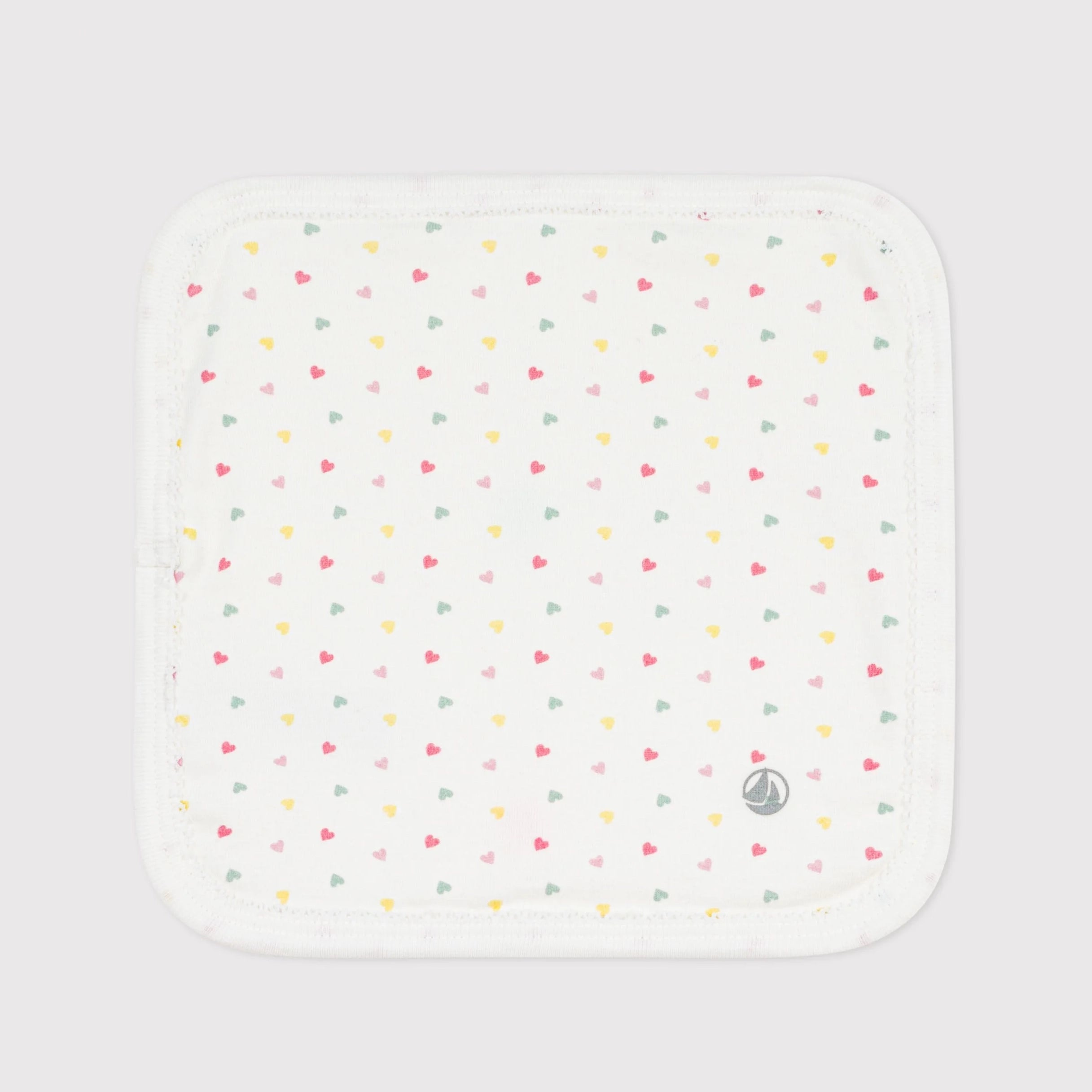 Baby Boys & Girls White Cotton Square Scarf(23 x 23cm)