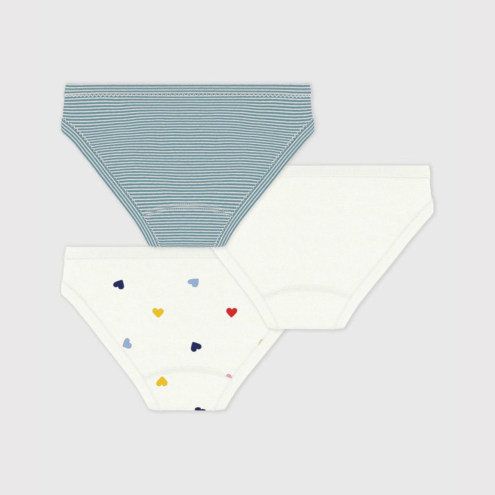 Girls White Cotton Underwear Set(3 Pack)