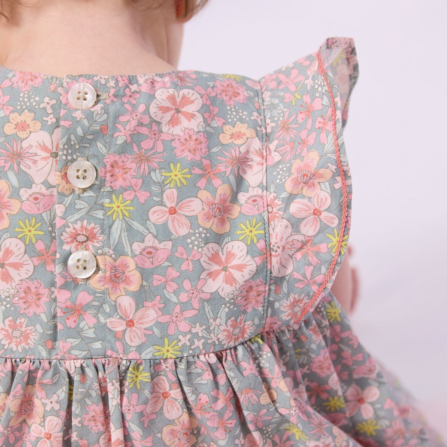 Baby Girls Pink Floral Cotton Dress