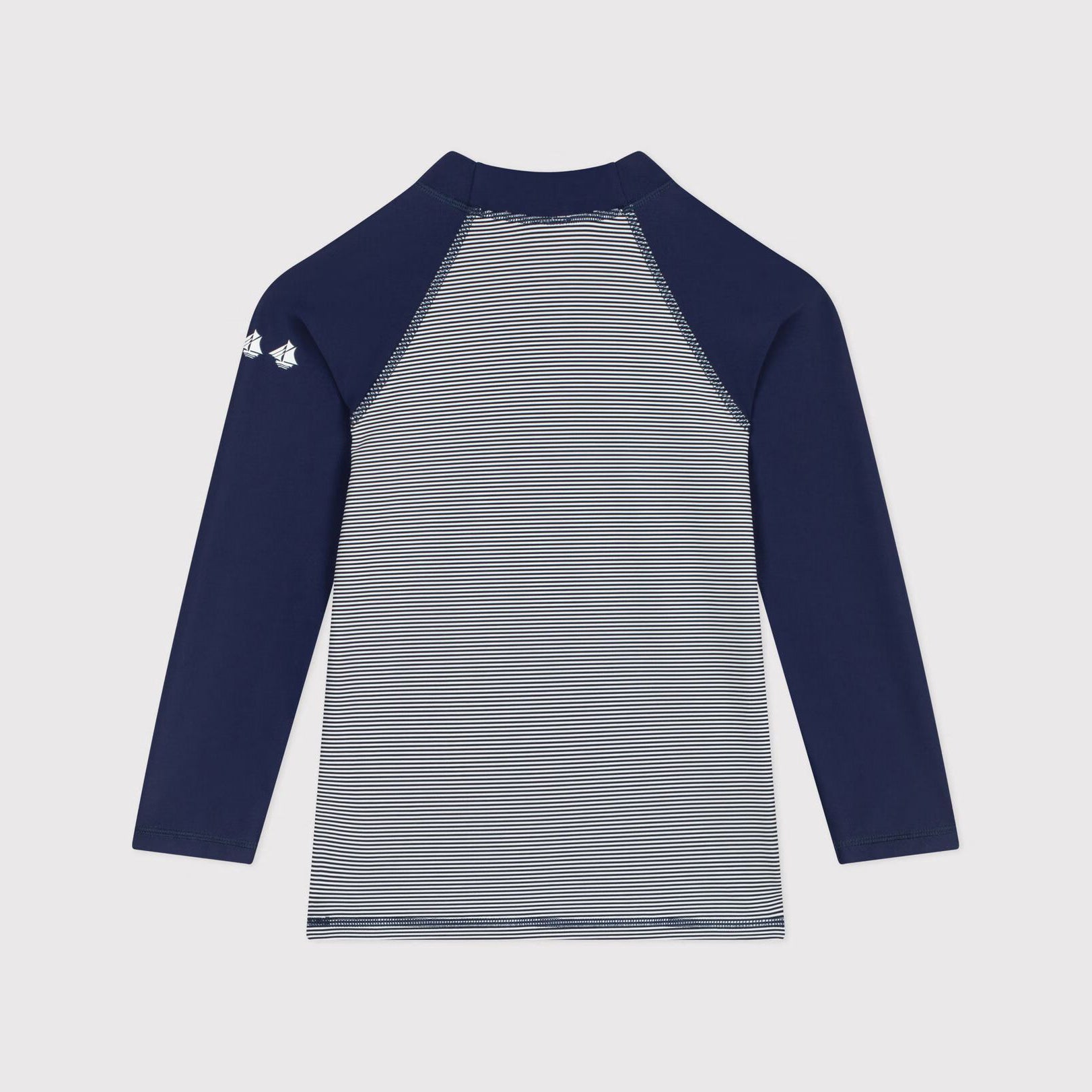 Boys Dark Blue Stripes Swim T-Shirt