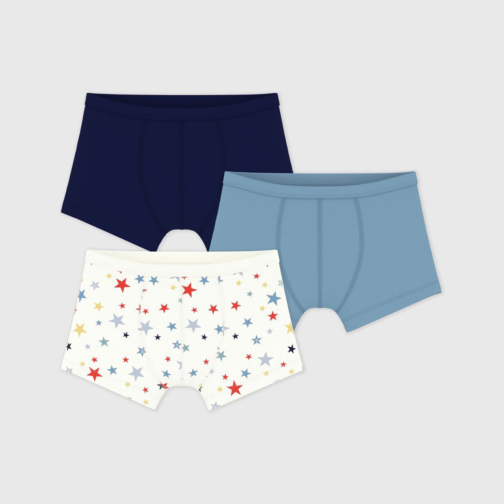 Boys Tricolor Cotton Underwear Set(3 Pack)