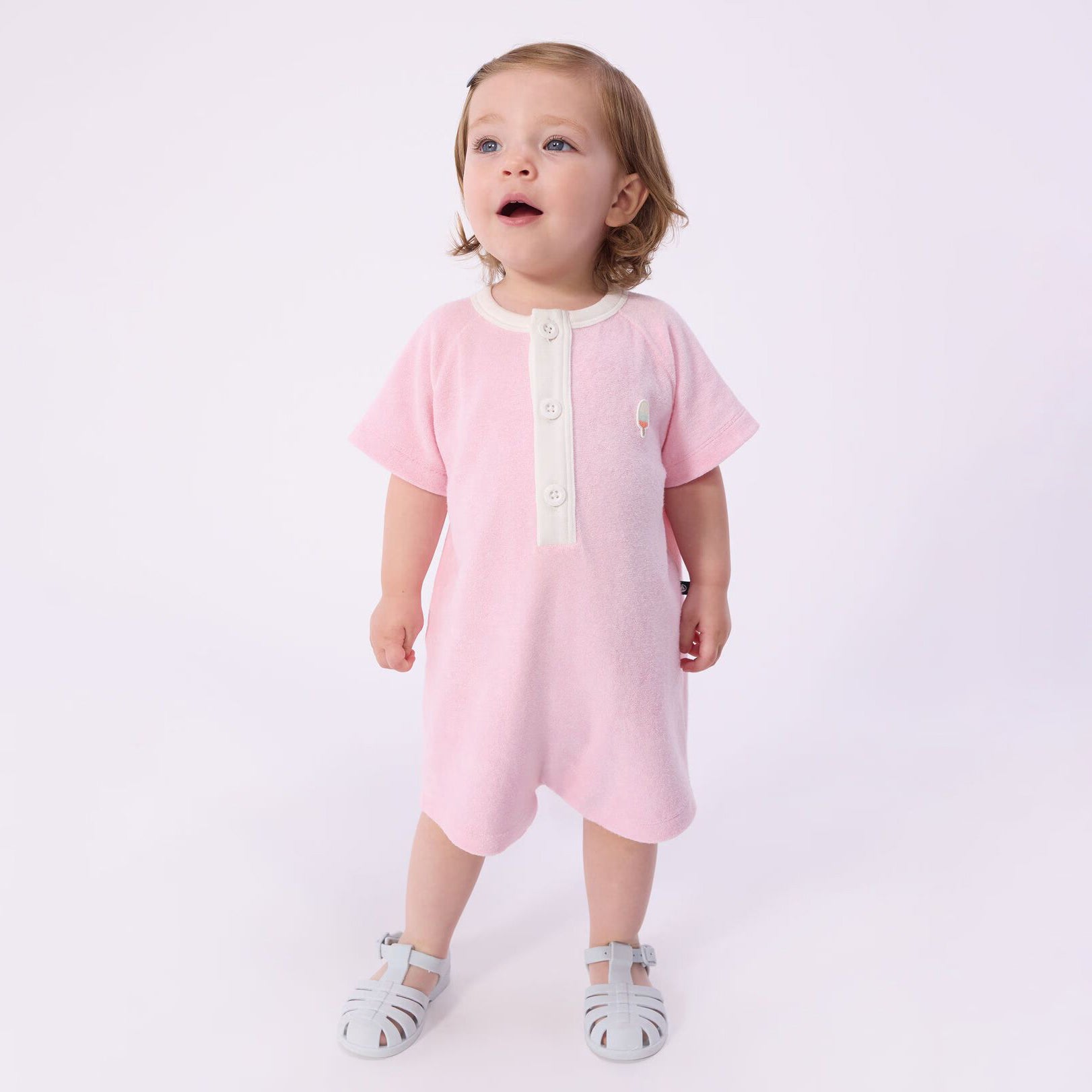 Baby Girls Pink Babysuit