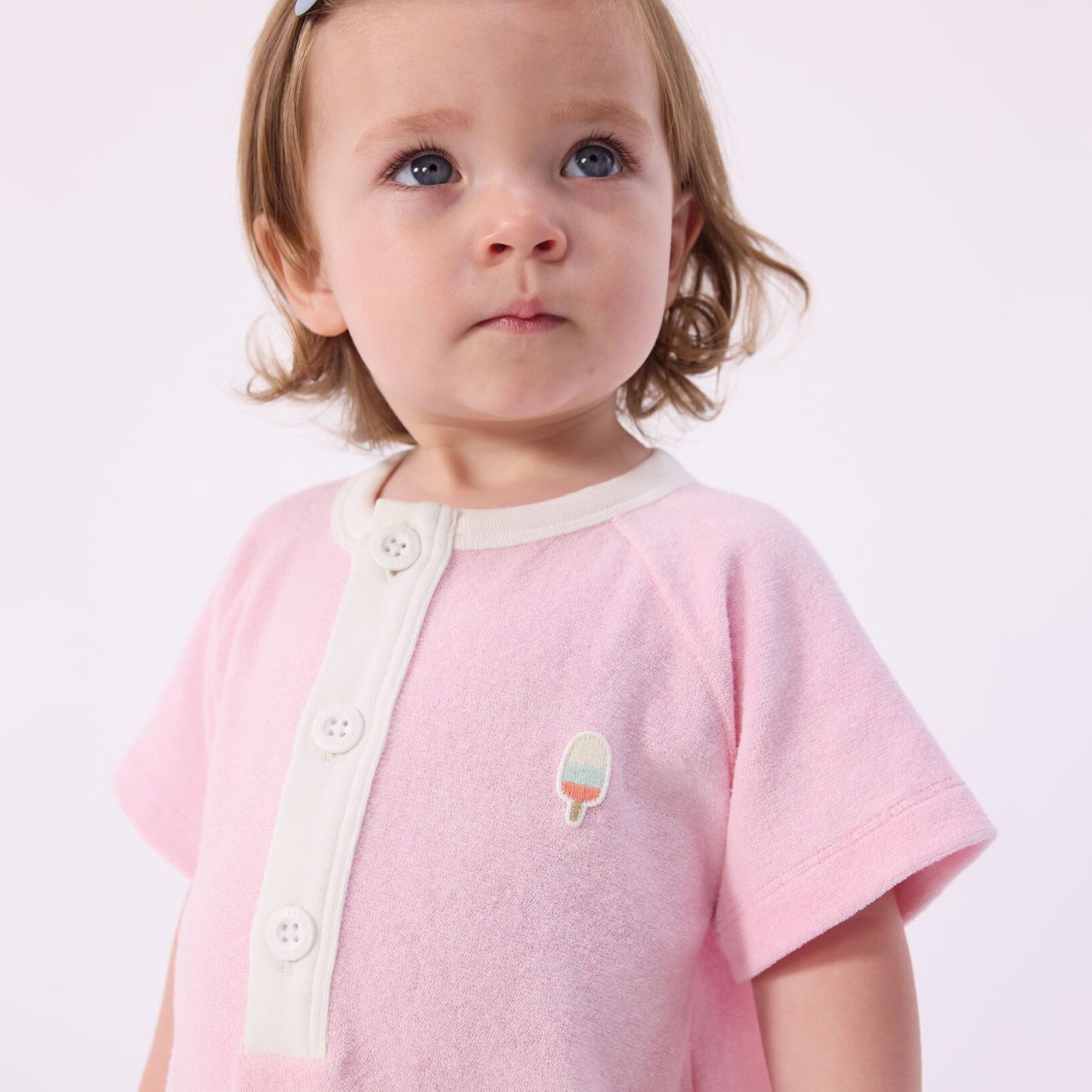 Baby Girls Pink Babysuit