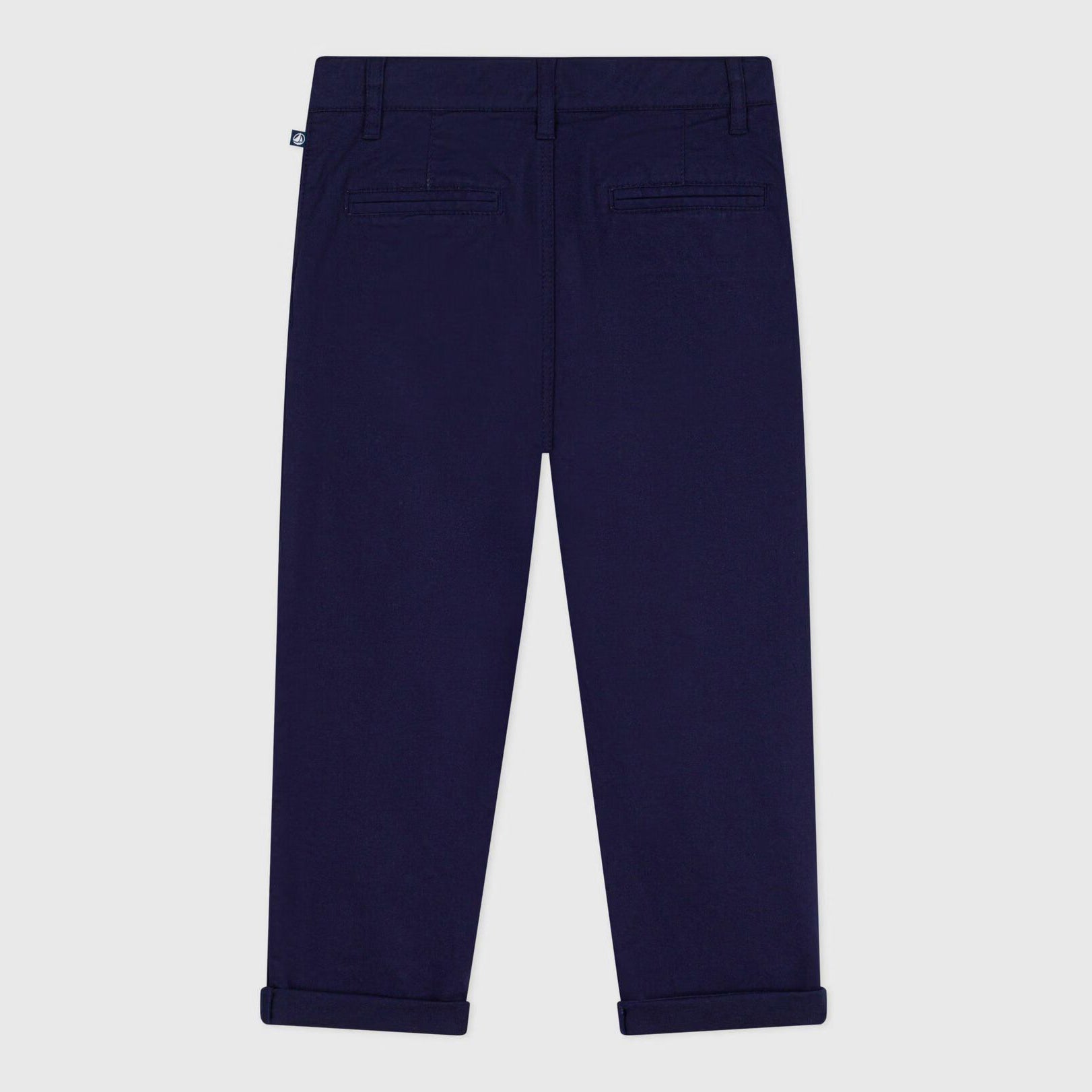 Boys Navy Cotton Trousers