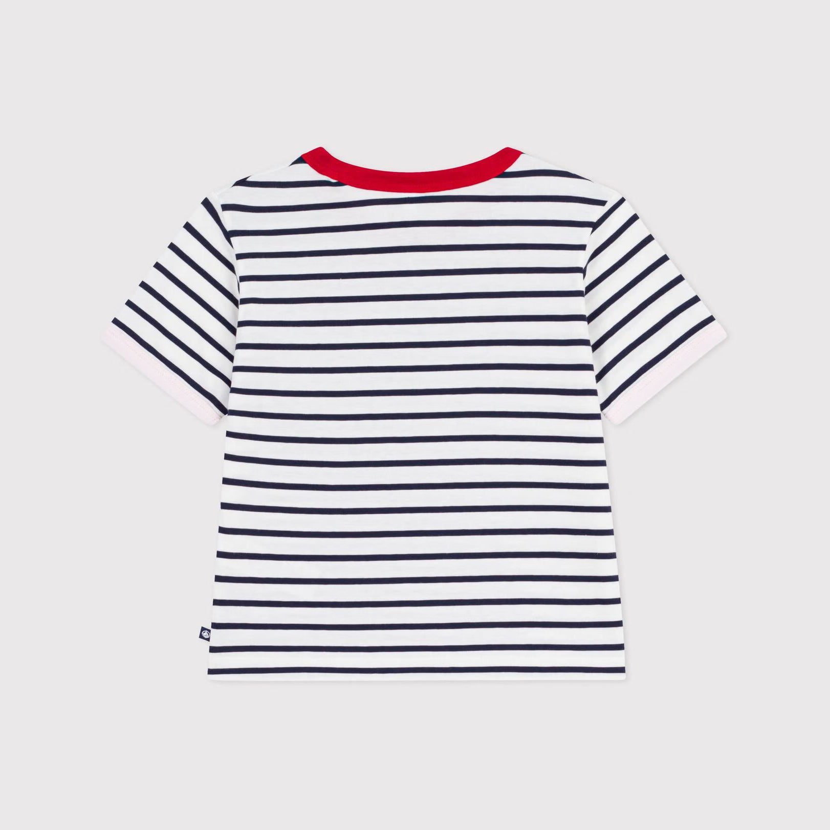 Girls Blue Stripes Cotton T-Shirt