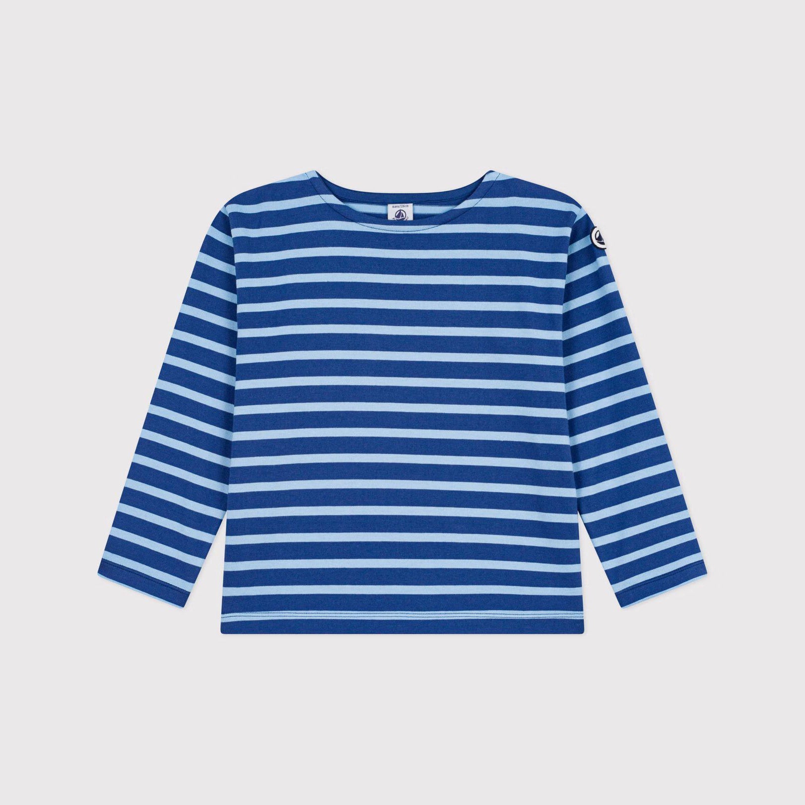 Boys Blue Stripes Cotton T-Shirt