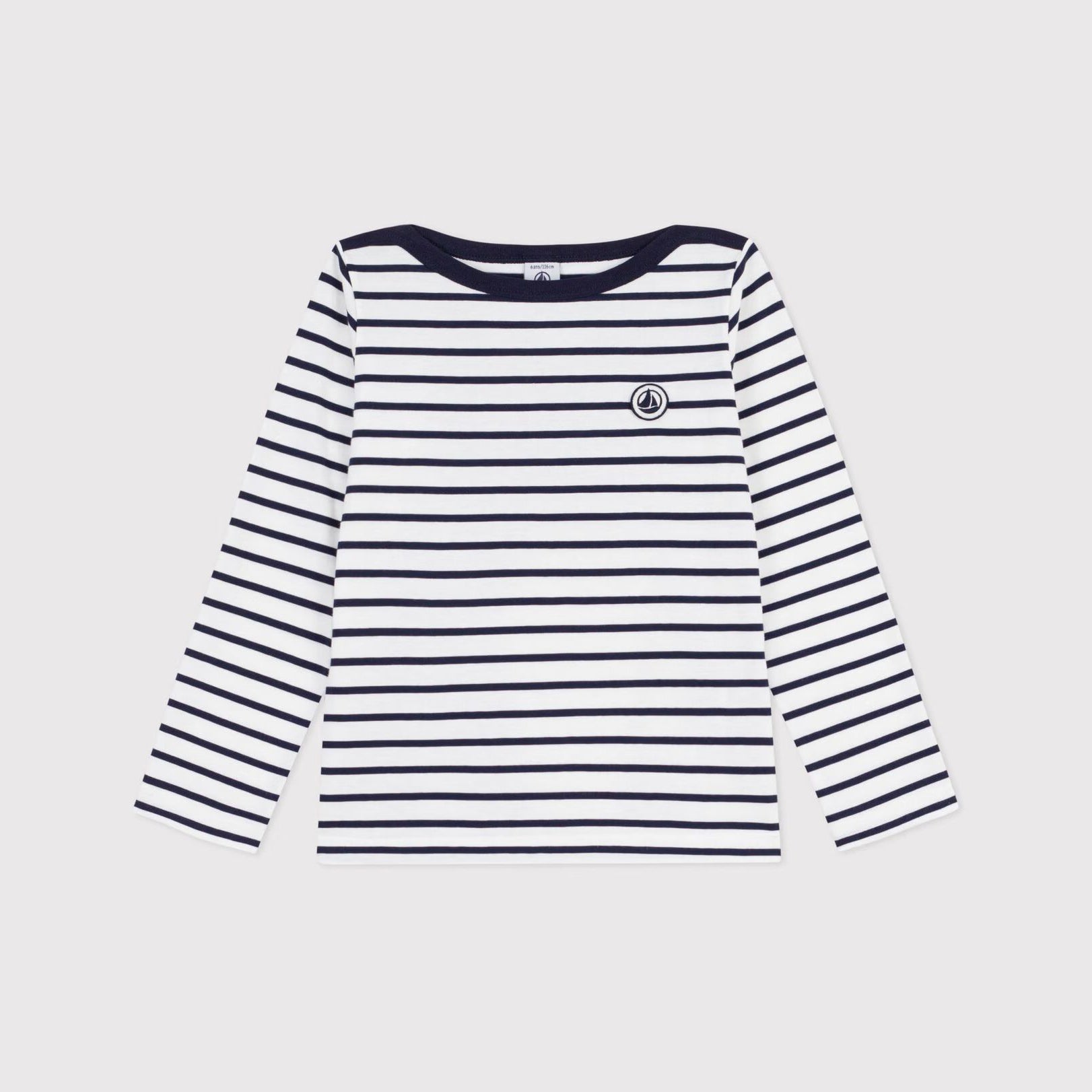 Boys & Girls Navy Stripes Cotton T-Shirt