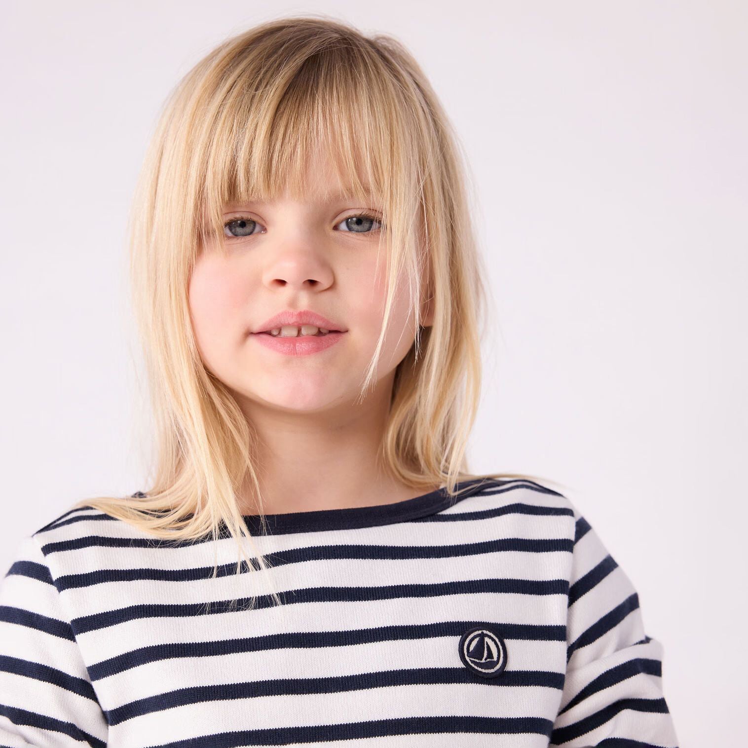 Boys & Girls Navy Stripes Cotton T-Shirt