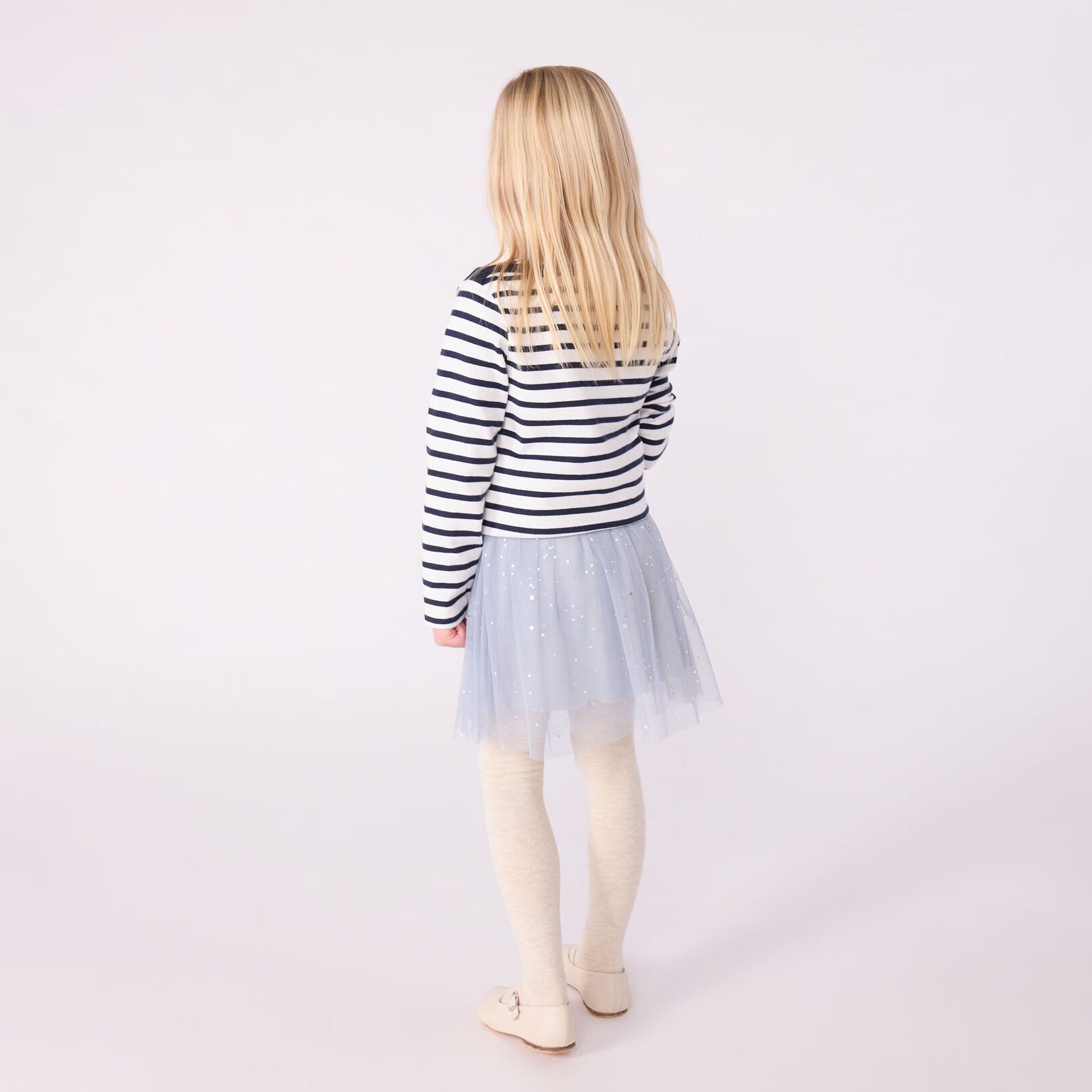Boys & Girls Navy Stripes Cotton T-Shirt