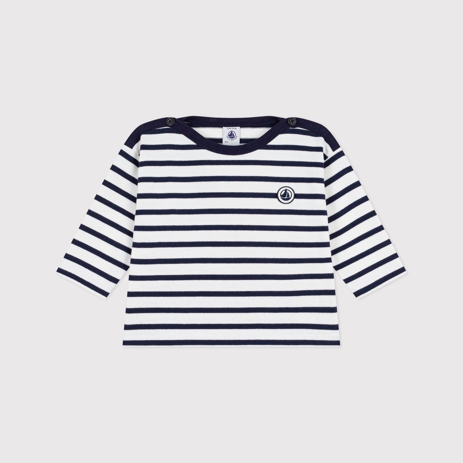 Baby Boys Blue Stripes Cotton T-Shirt