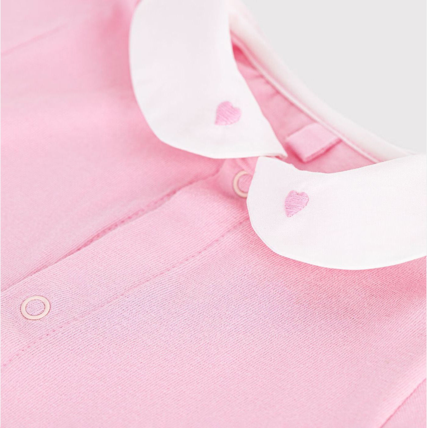 Baby Girls Pink Cotton Babysuit