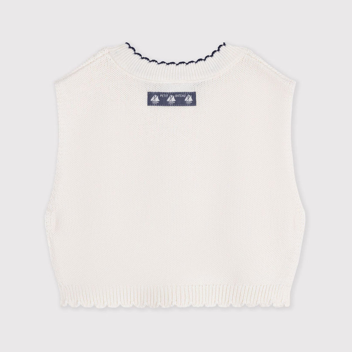 Gilet en laine blanc pour bébés filles