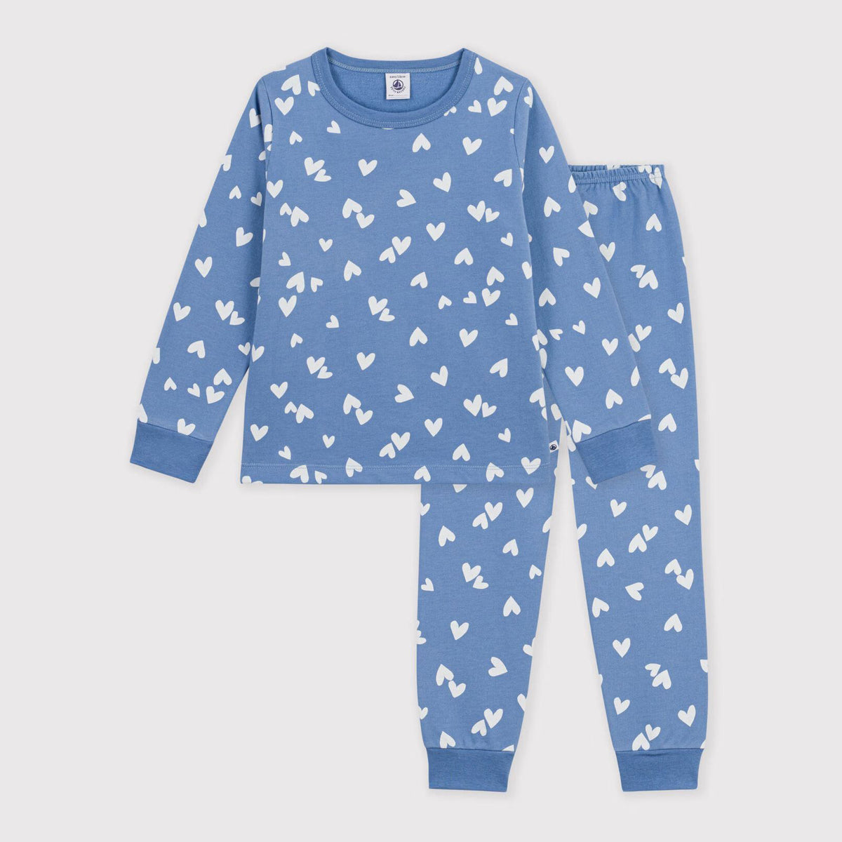 Ensemble de pyjama pour fille en coton bleu imprimé