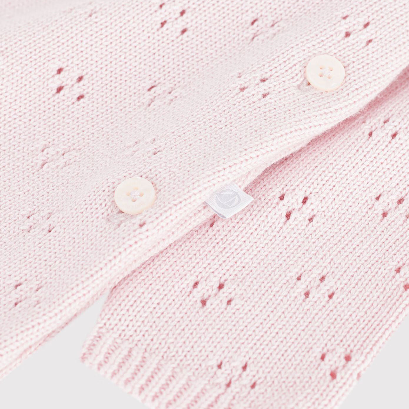 Baby Girls Light Pink Wool Babysuit