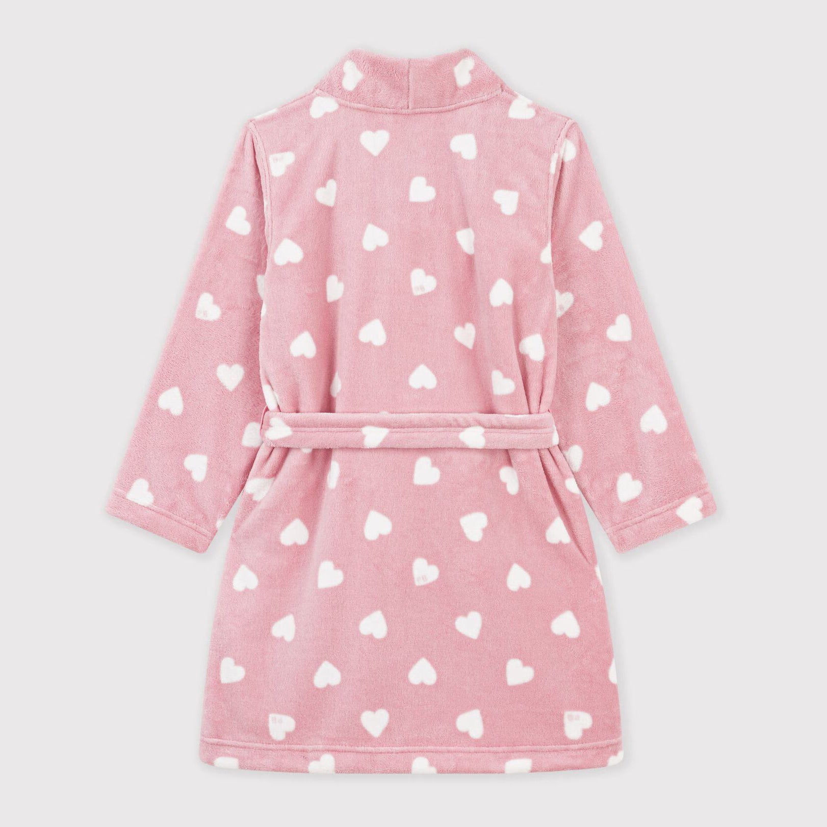 Boys Pink Heart Bathrobe