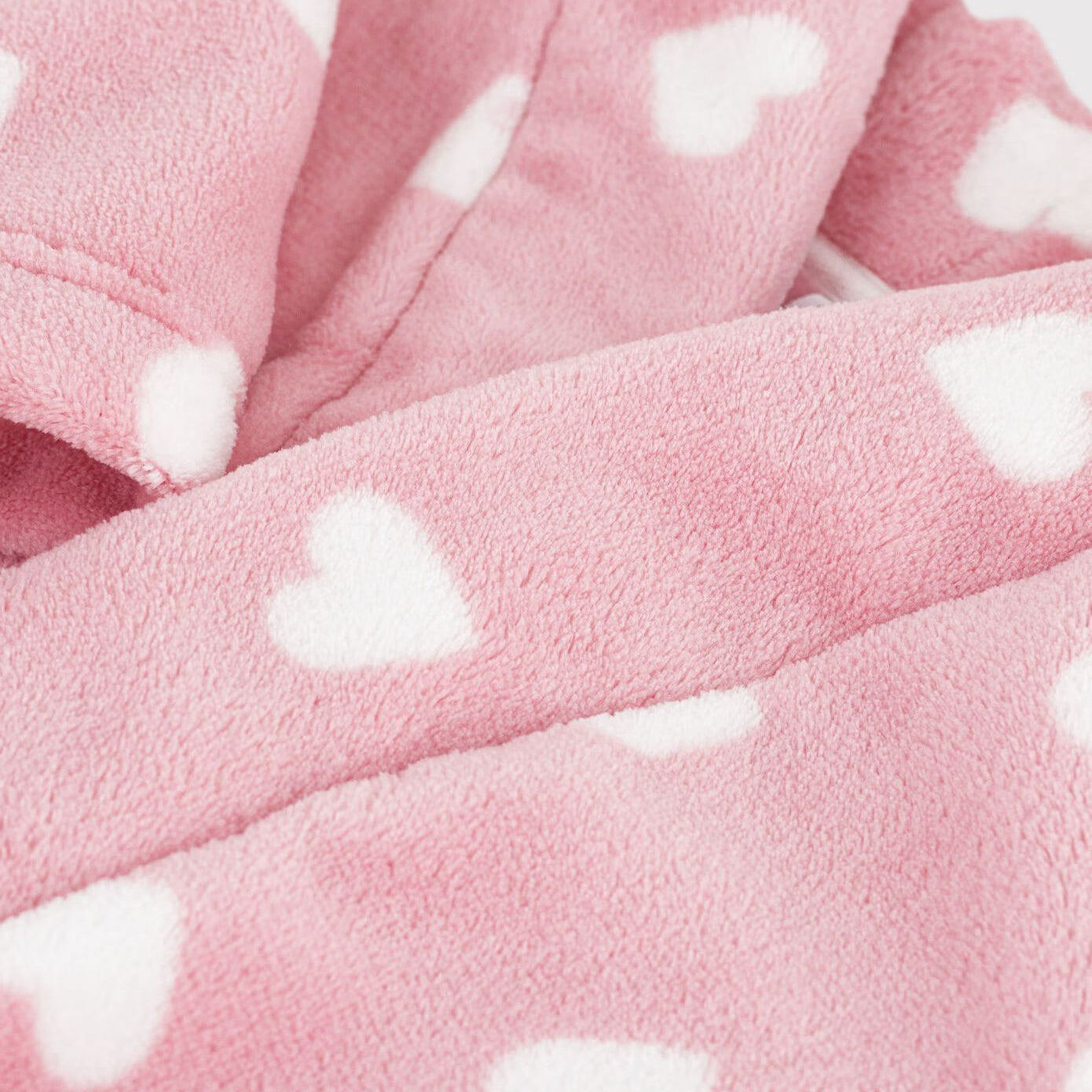 Boys Pink Heart Bathrobe