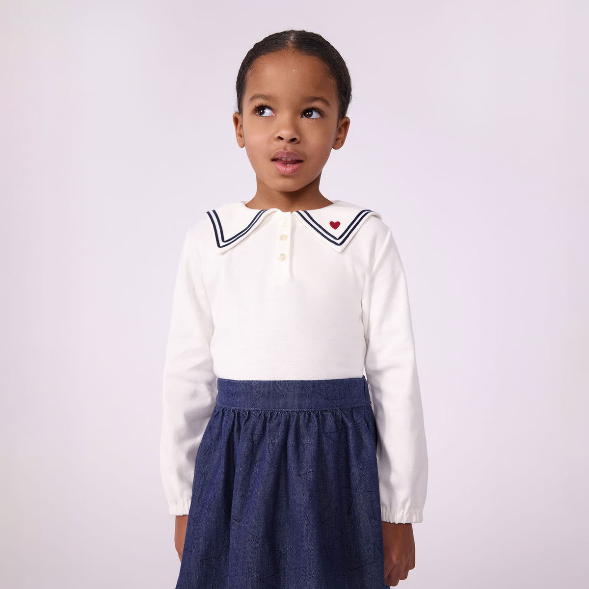 Girls White Cotton Top