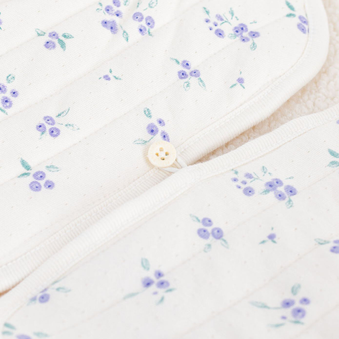 Baby Girls White Reversible Padded Gilet