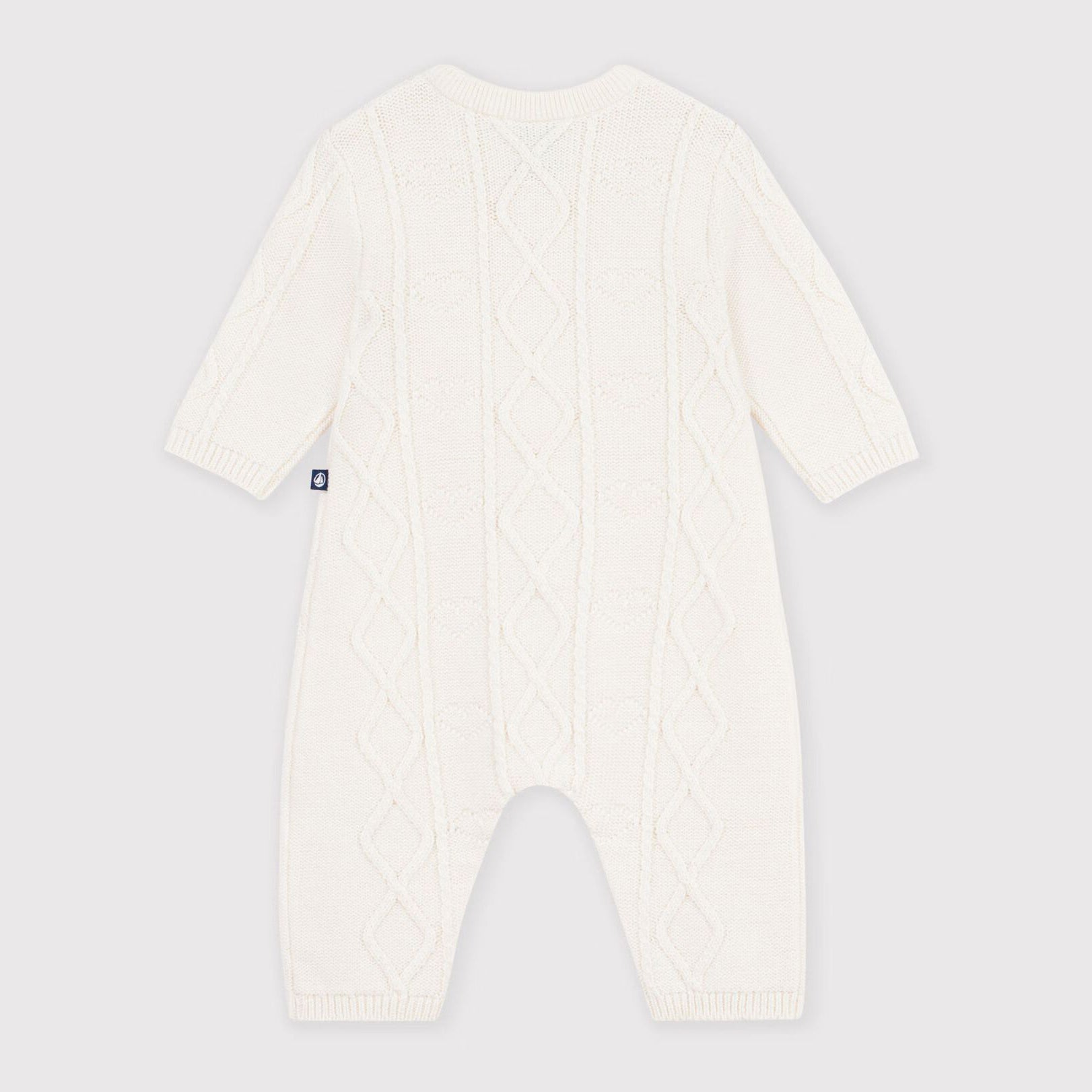 Baby Boys & Girls White Knit Wool Babysuit