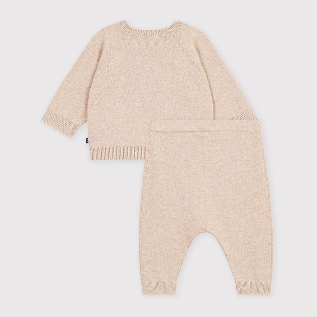 Ensemble en tricot de coton beige pour bébés garçons et filles