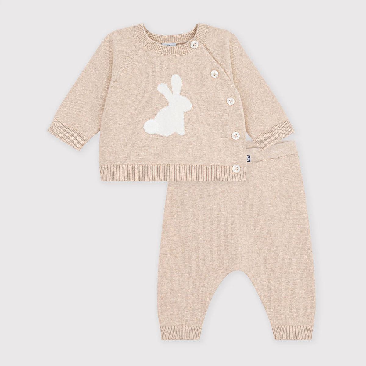 Ensemble en tricot de coton beige pour bébés garçons et filles