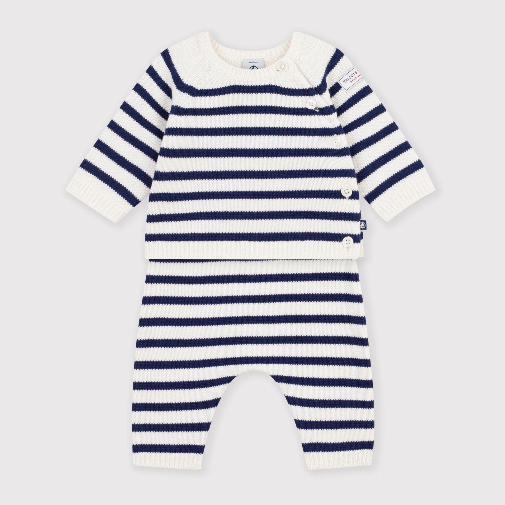 Baby Boys & Girls Blue Stripes Wool Set