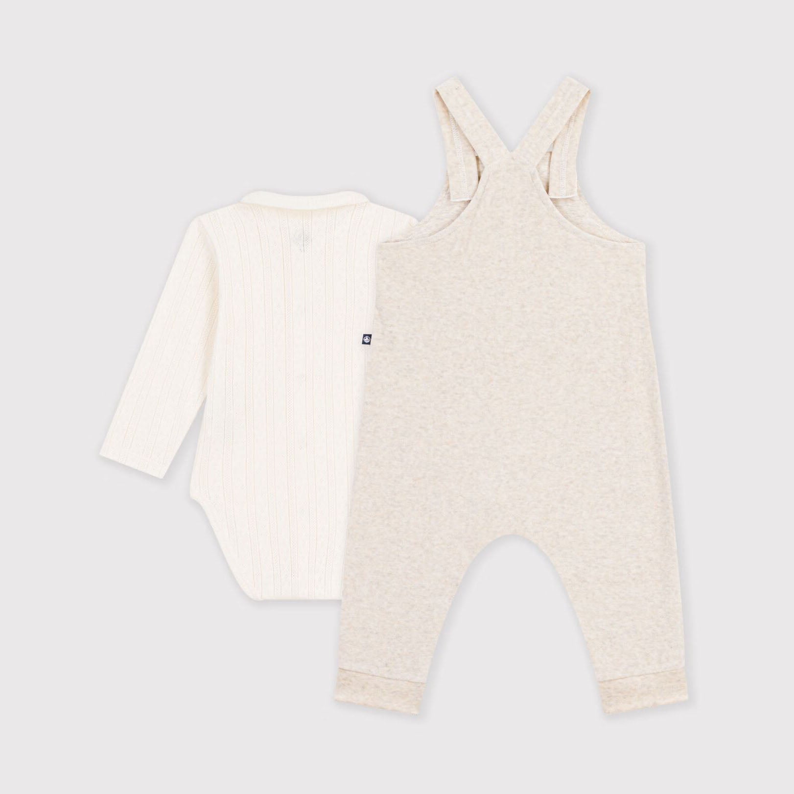 Baby Boys & Girls Beige Cotton Set