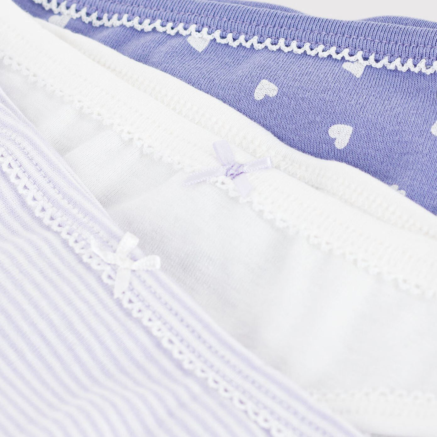Girls Tricolor Cotton Underwear Set(3 Pack)
