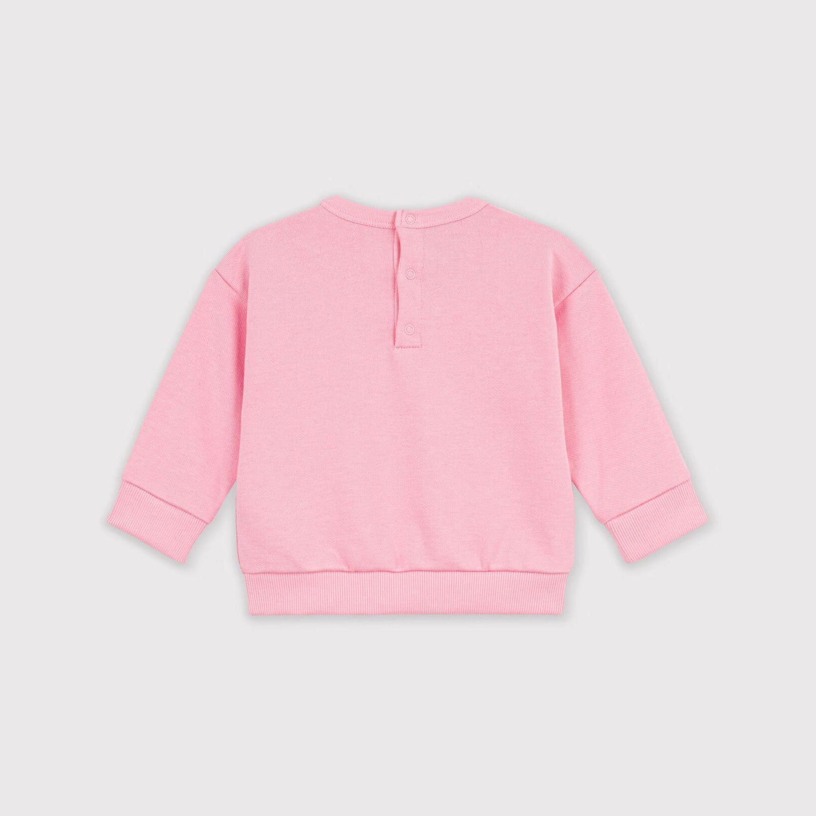 Baby Girls Pink Logo Cotton Sweatshirt