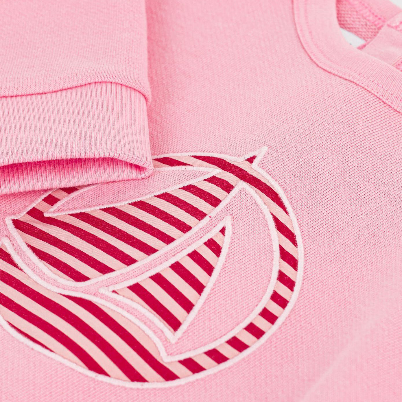 Baby Girls Pink Logo Cotton Sweatshirt