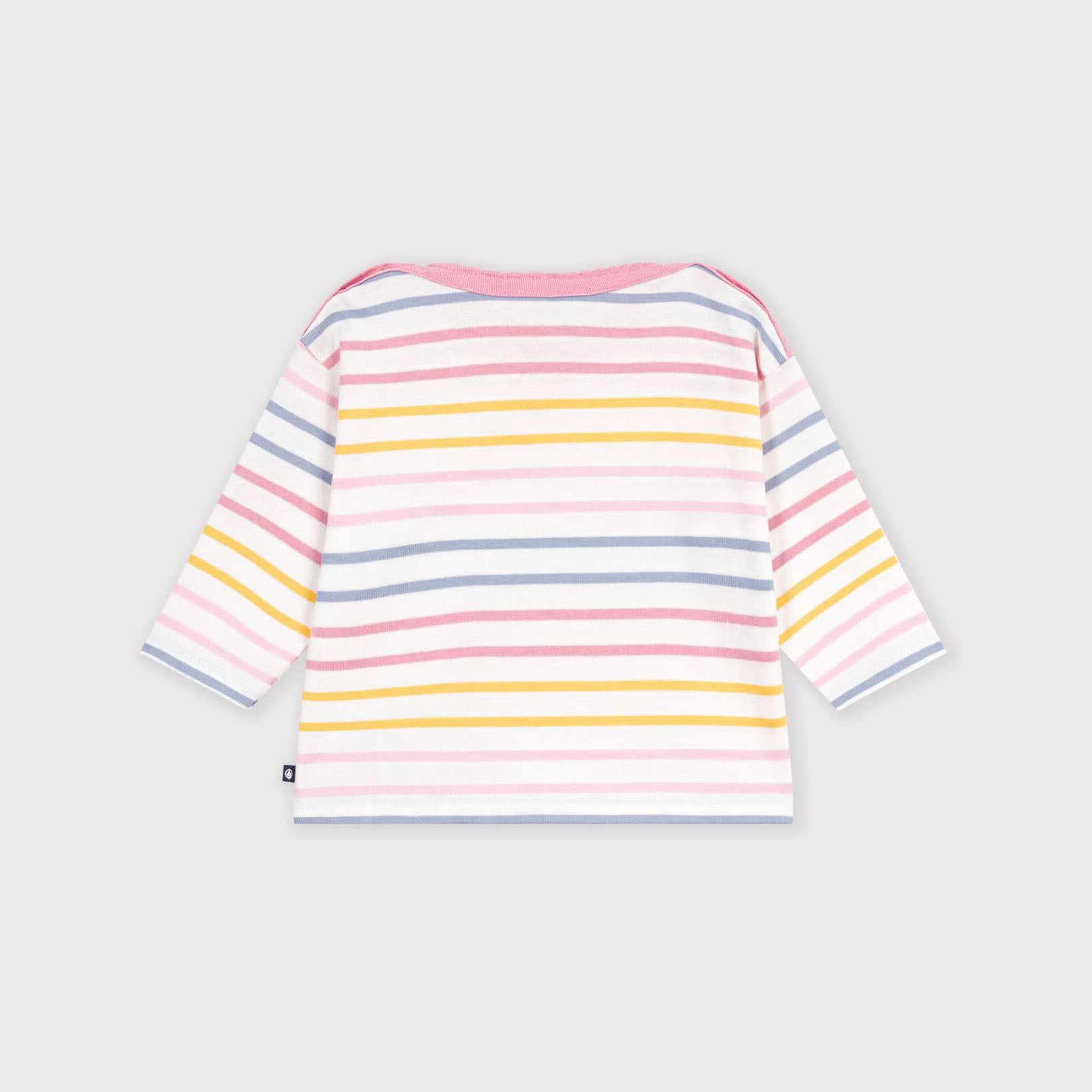 Baby Girls Multicolor Stripes Cotton T-Shirt