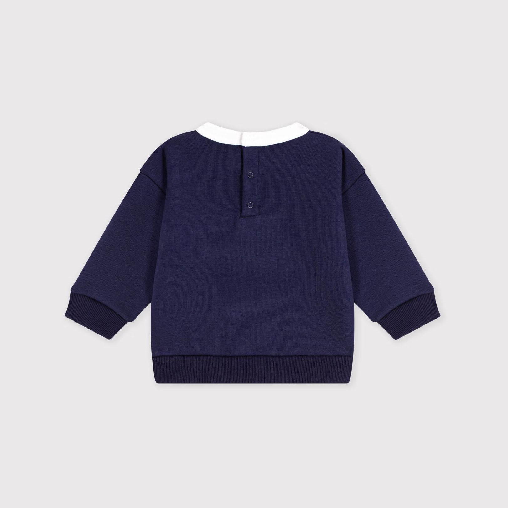 Baby Boys Dark Blue Cotton Sweatshirt