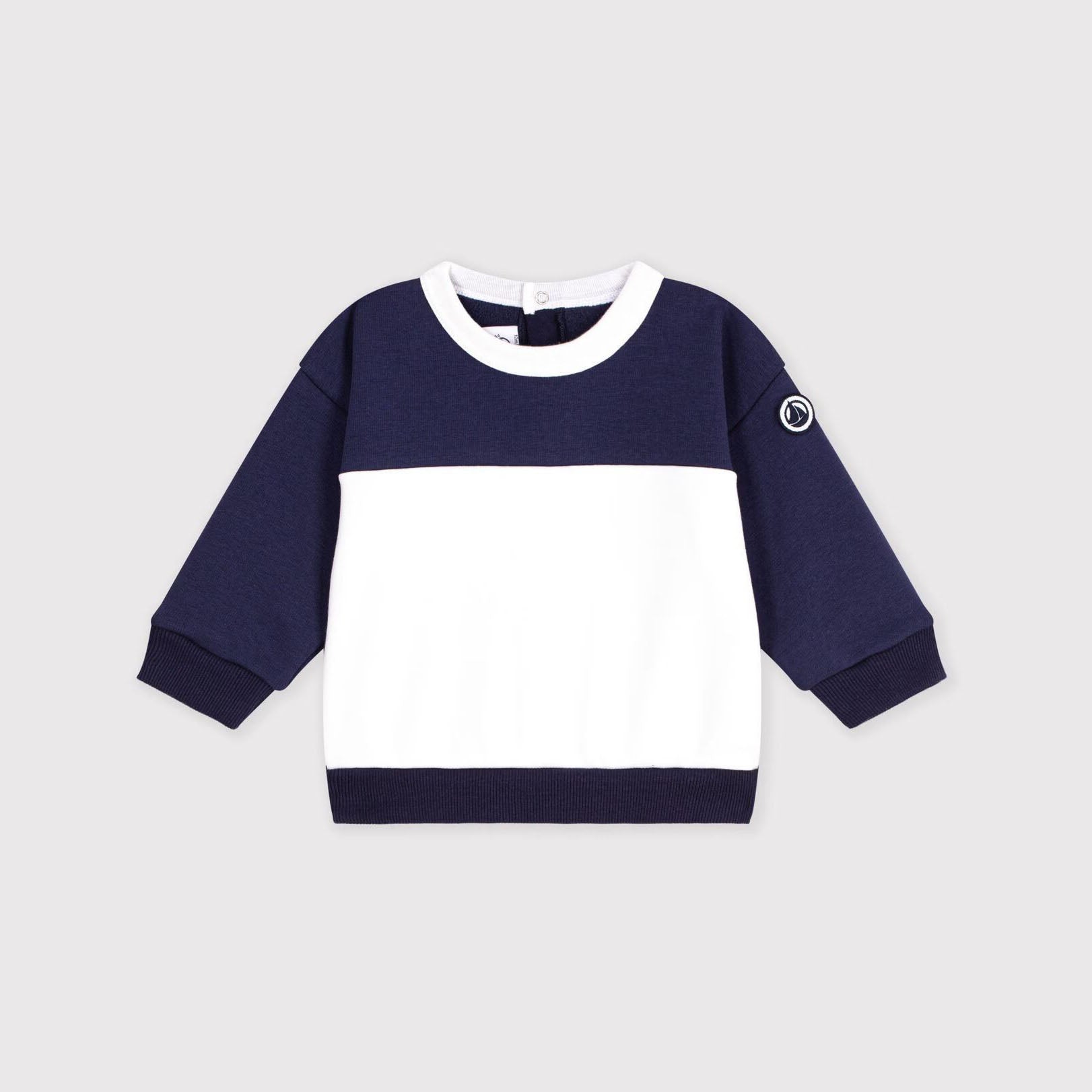 Baby Boys Dark Blue Cotton Sweatshirt