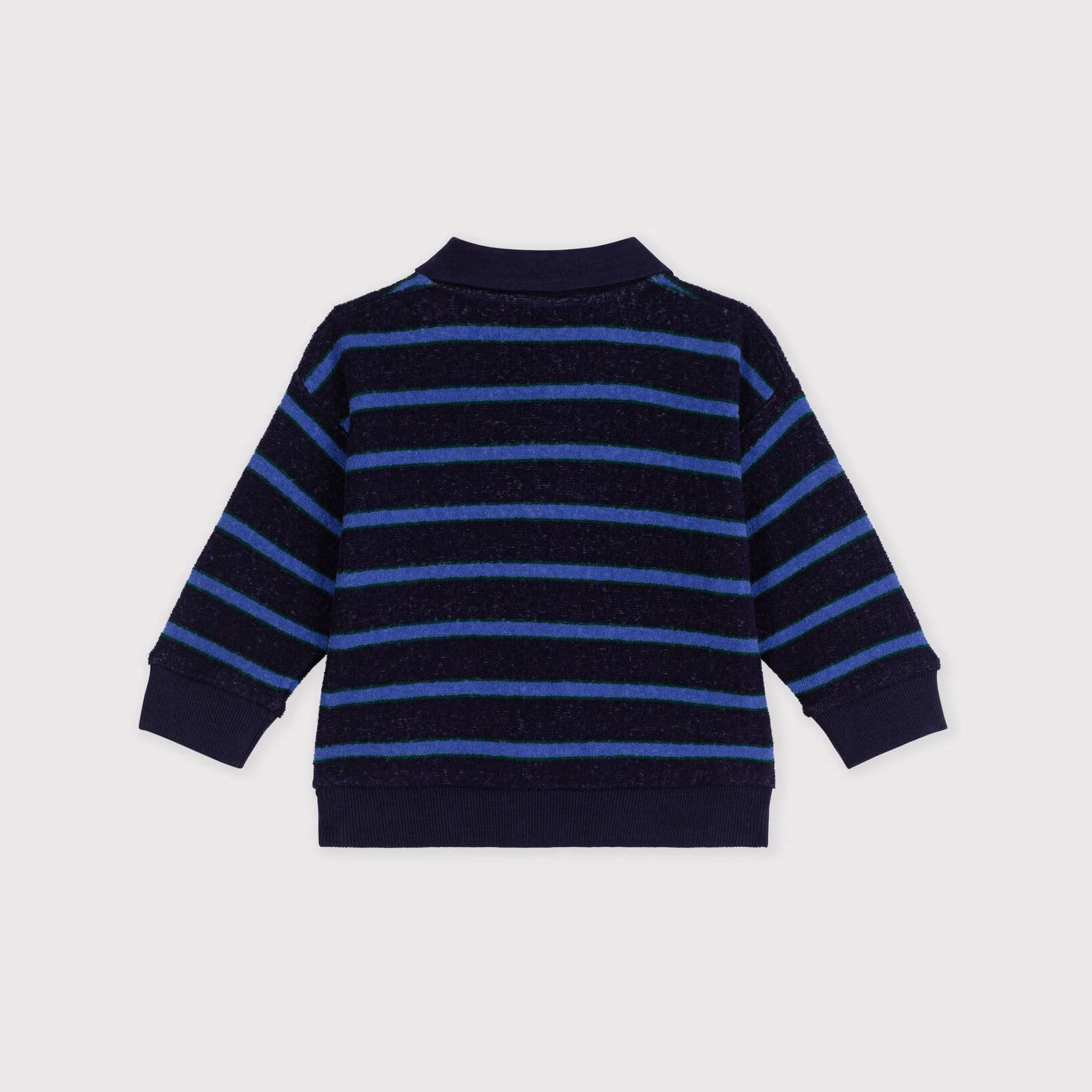 Baby Boys Blue Stripes Cotton Sweatshirt
