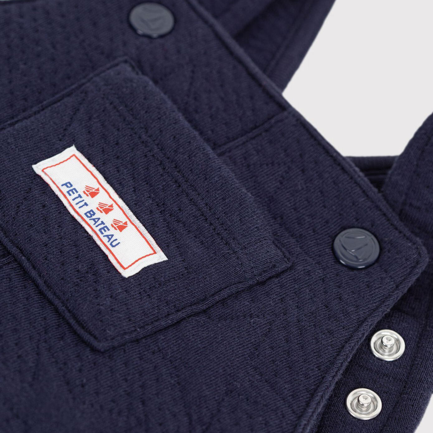 Baby Boys Navy Cotton Jumpsuit